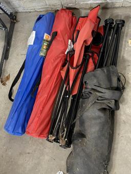 Group Lot of Folding Type Camp Chairs including Rocker