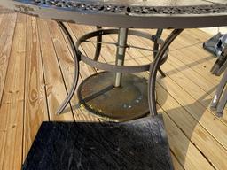 Patio Table, Chairs, Umbrella