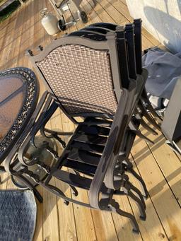 Patio Table, Chairs, Umbrella