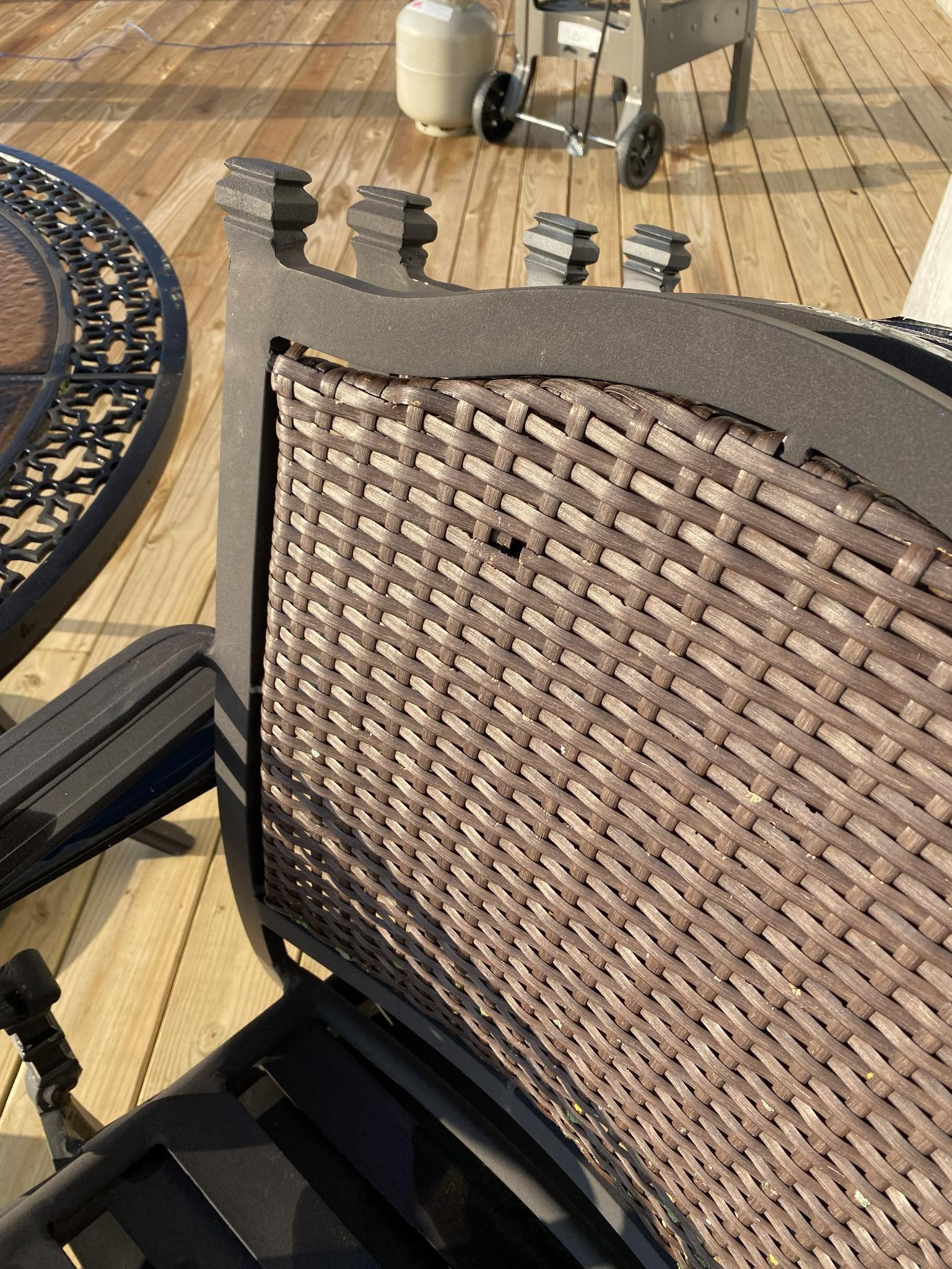 Patio Table, Chairs, Umbrella