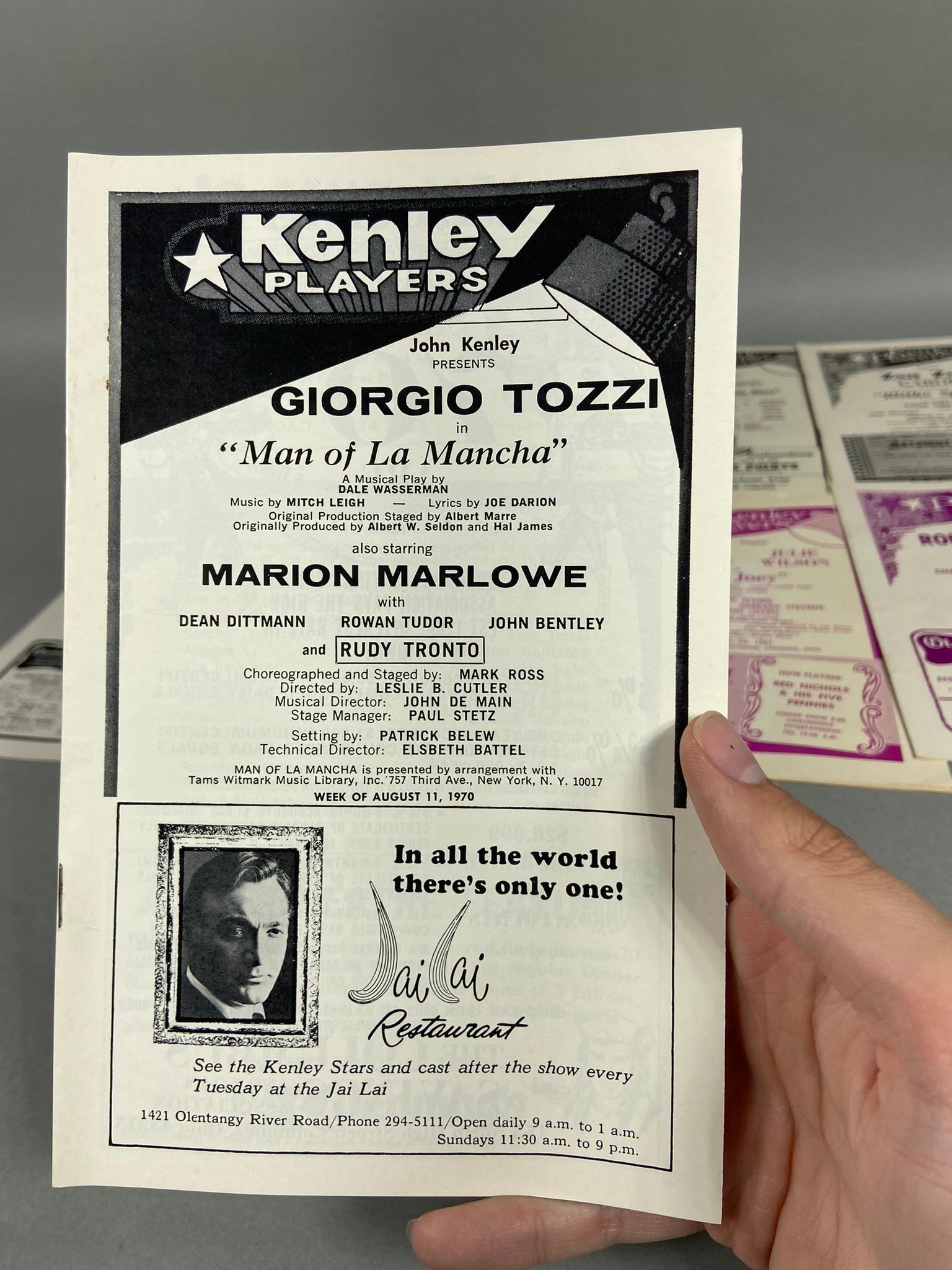 Large Lot Theater Programs Kenley Players Columbus