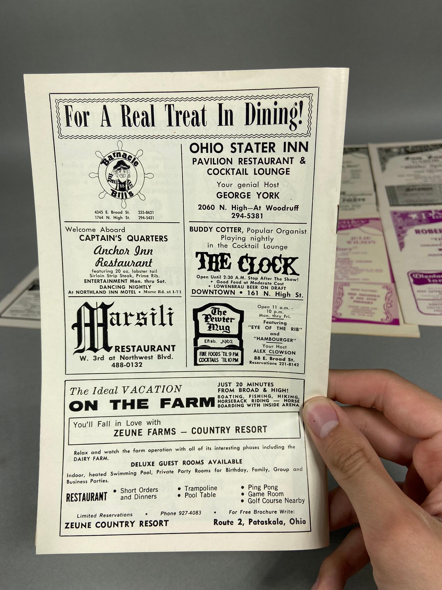 Large Lot Theater Programs Kenley Players Columbus