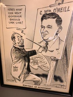 1056 Original Political Cartoon Eugene Craig Columbus Dispatch Political O'Neill