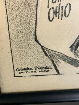 1056 Original Political Cartoon Eugene Craig Columbus Dispatch Political O'Neill