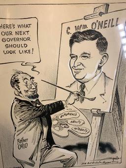 1056 Original Political Cartoon Eugene Craig Columbus Dispatch Political O'Neill