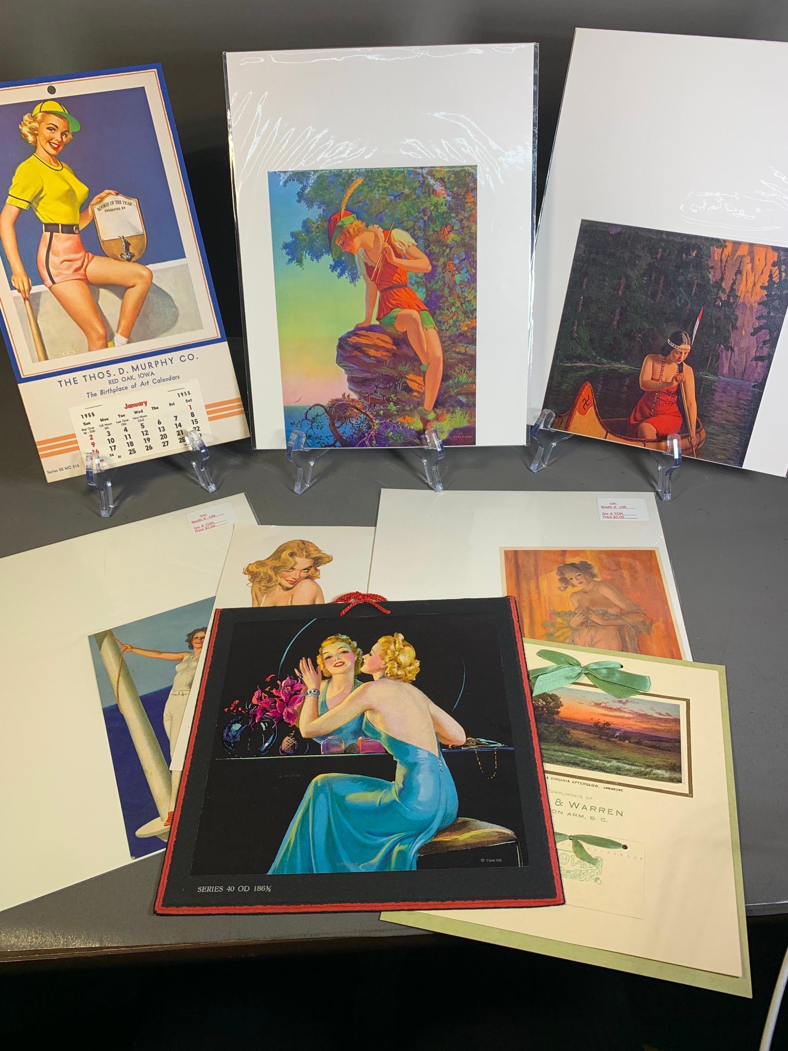 Group Lot of Advertising, Lithographs, Calendar