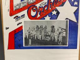 Antique Big Band Poster Tiny Little Orchestra Great Graphics