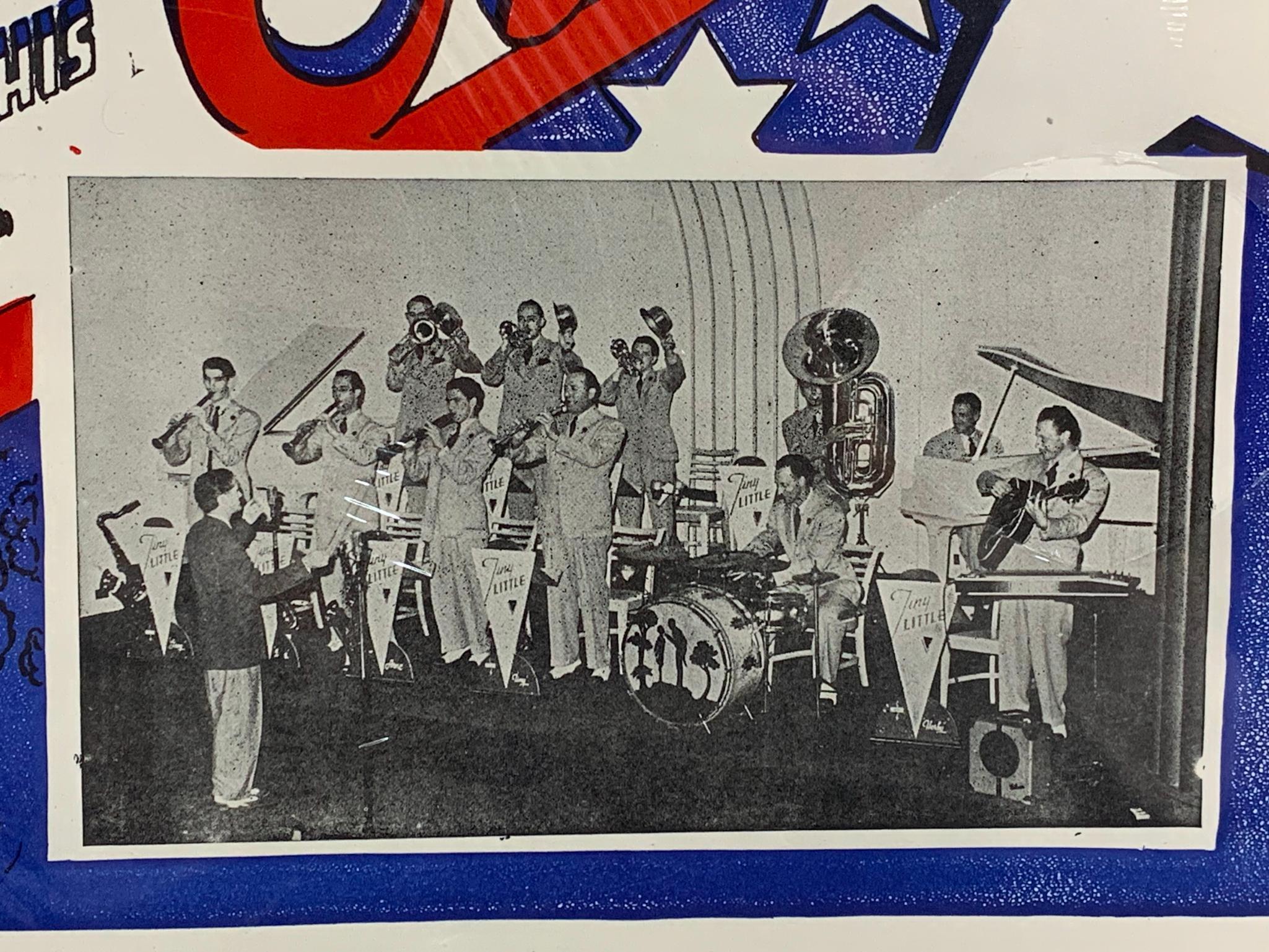 Antique Big Band Poster Tiny Little Orchestra Great Graphics