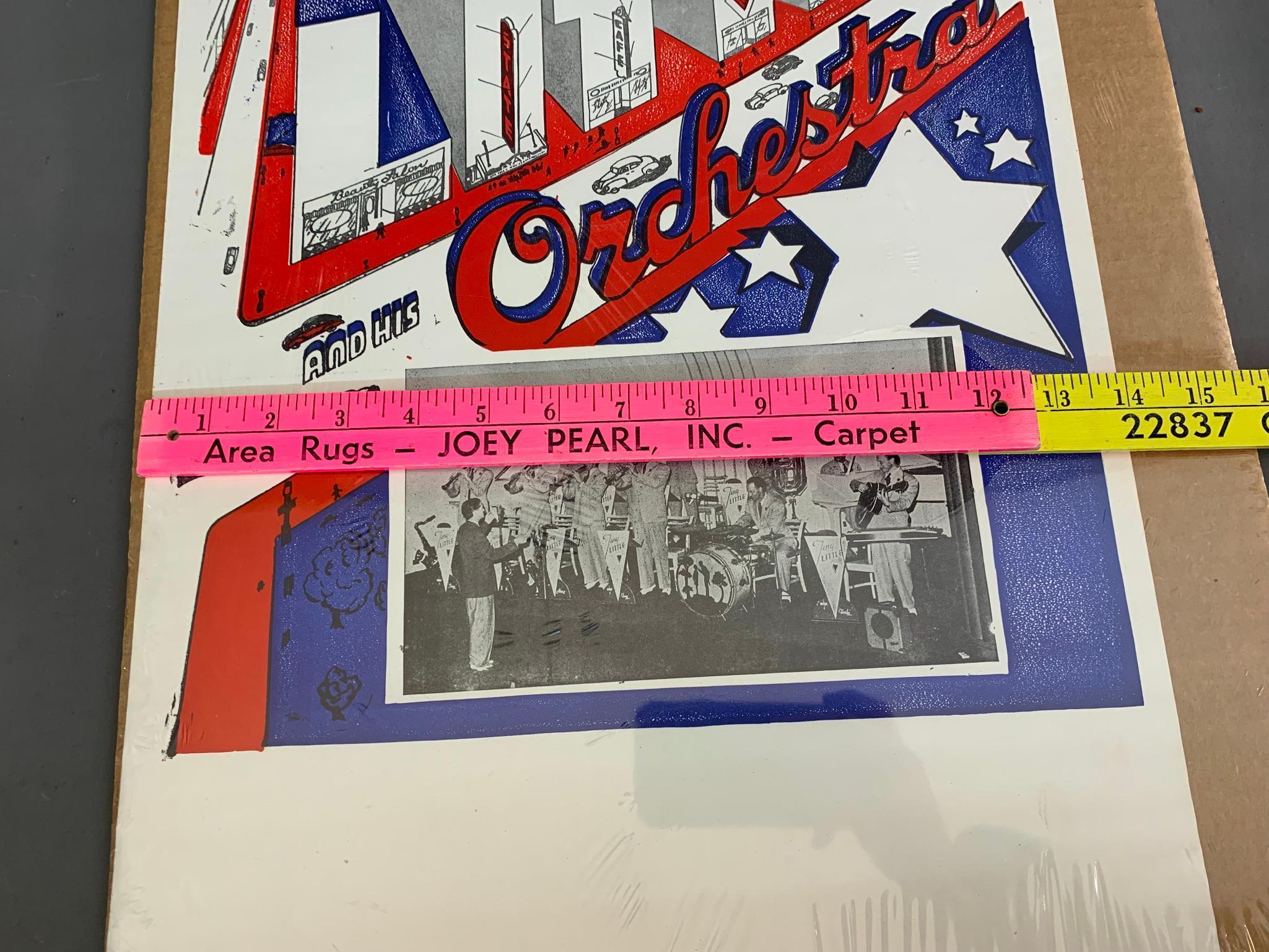 Antique Big Band Poster Tiny Little Orchestra Great Graphics