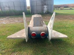 Home Built Fighter Plane by an Air Force Flight Instructor Positioned on a Lawn Mower Frame