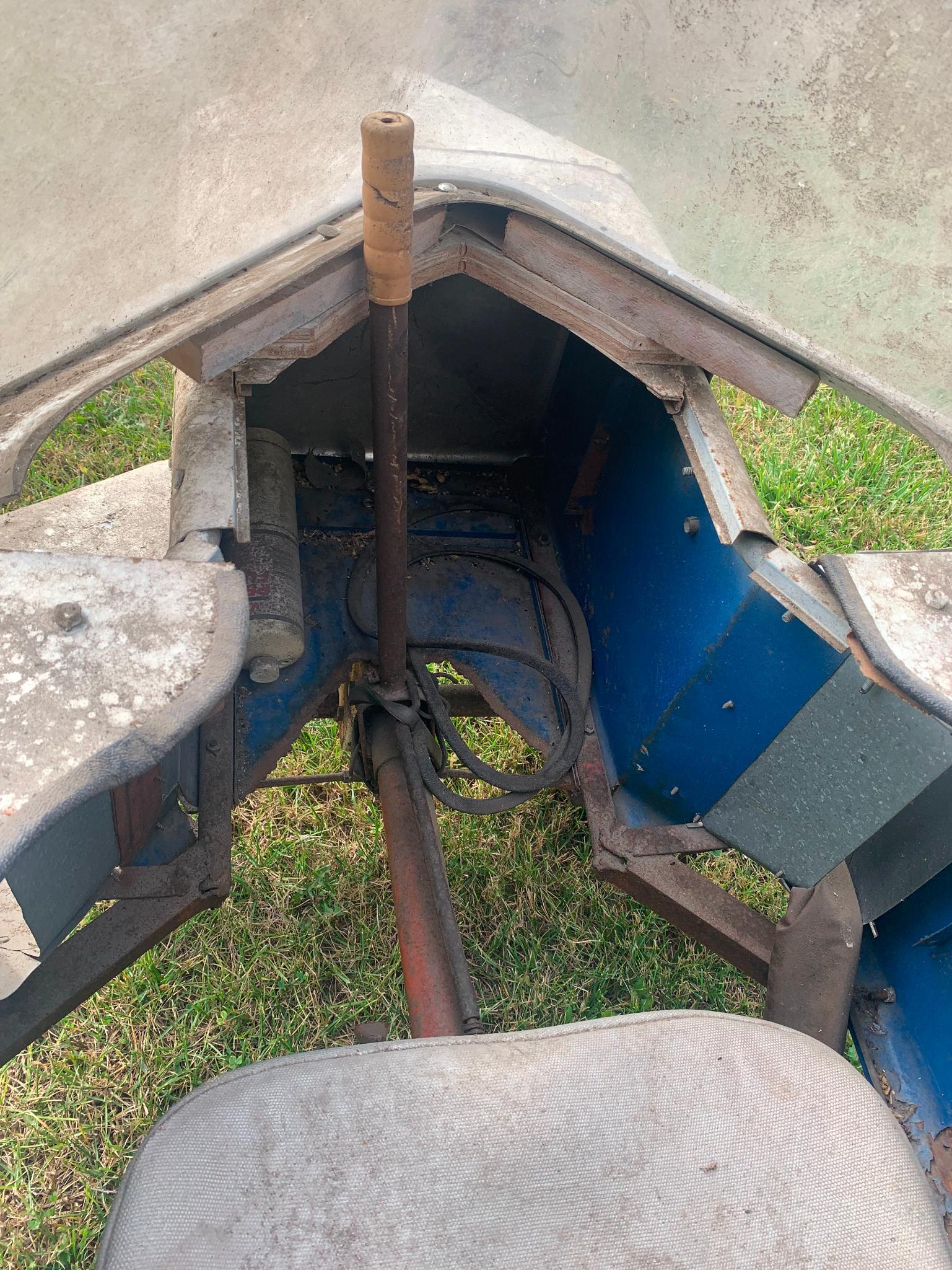 Home Built Fighter Plane by an Air Force Flight Instructor Positioned on a Lawn Mower Frame