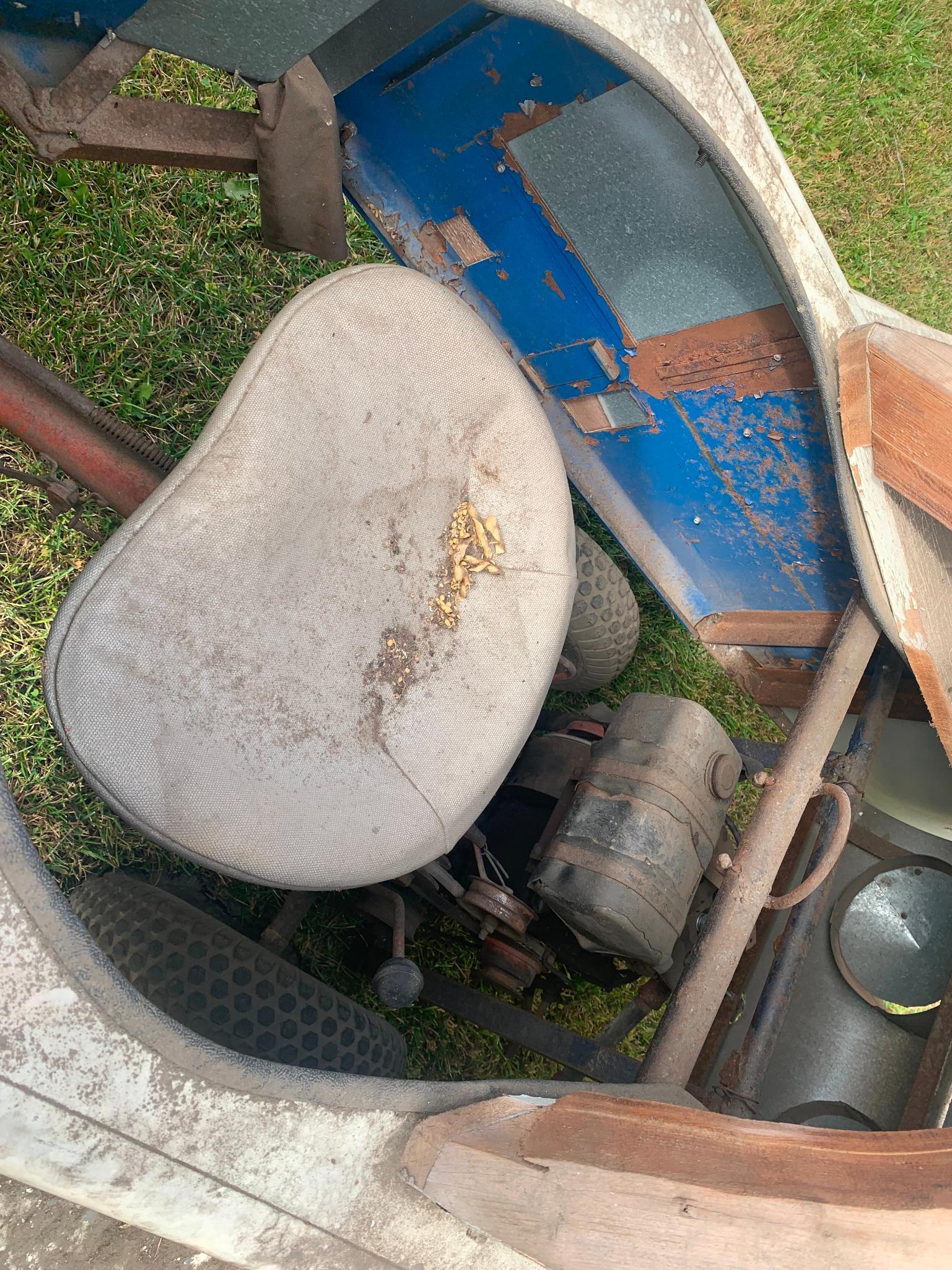 Home Built Fighter Plane by an Air Force Flight Instructor Positioned on a Lawn Mower Frame