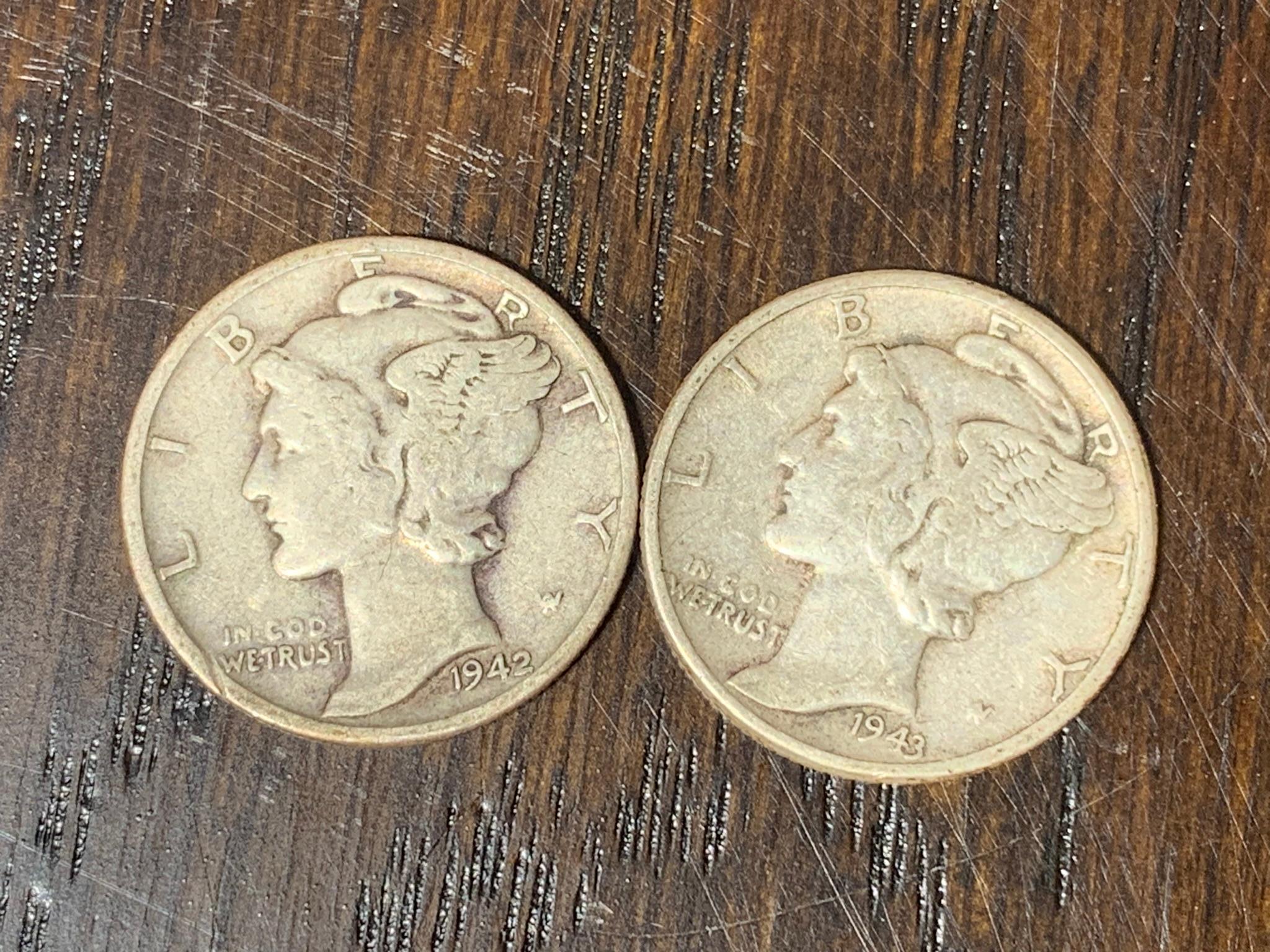 Group of Silver Dimes