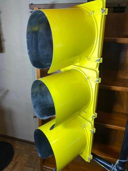 Vintage Traffic Stop Light on Stand with Swivel - Lights Up!