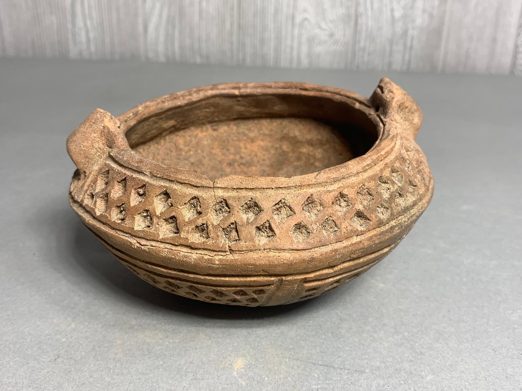 Unusual Pre Columbian Incised Bowl Columbia