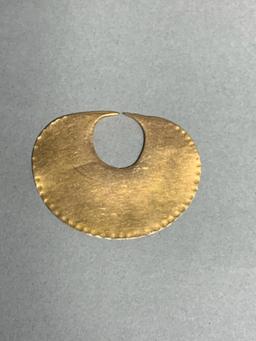 Pre Columbian Solid Gold Nose Ornament 3.15 Grams