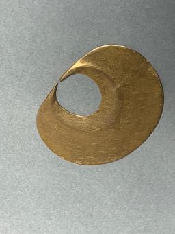 Pre Columbian Solid Gold Nose Ornament 3.15 Grams