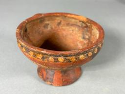 Pre Columbian Painted Small Footed Bowl Columbia