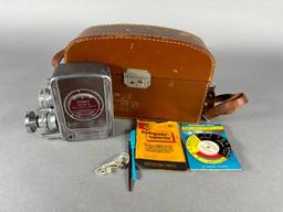 Vintage Filmo Auto 8 Movie Camera with Accessories