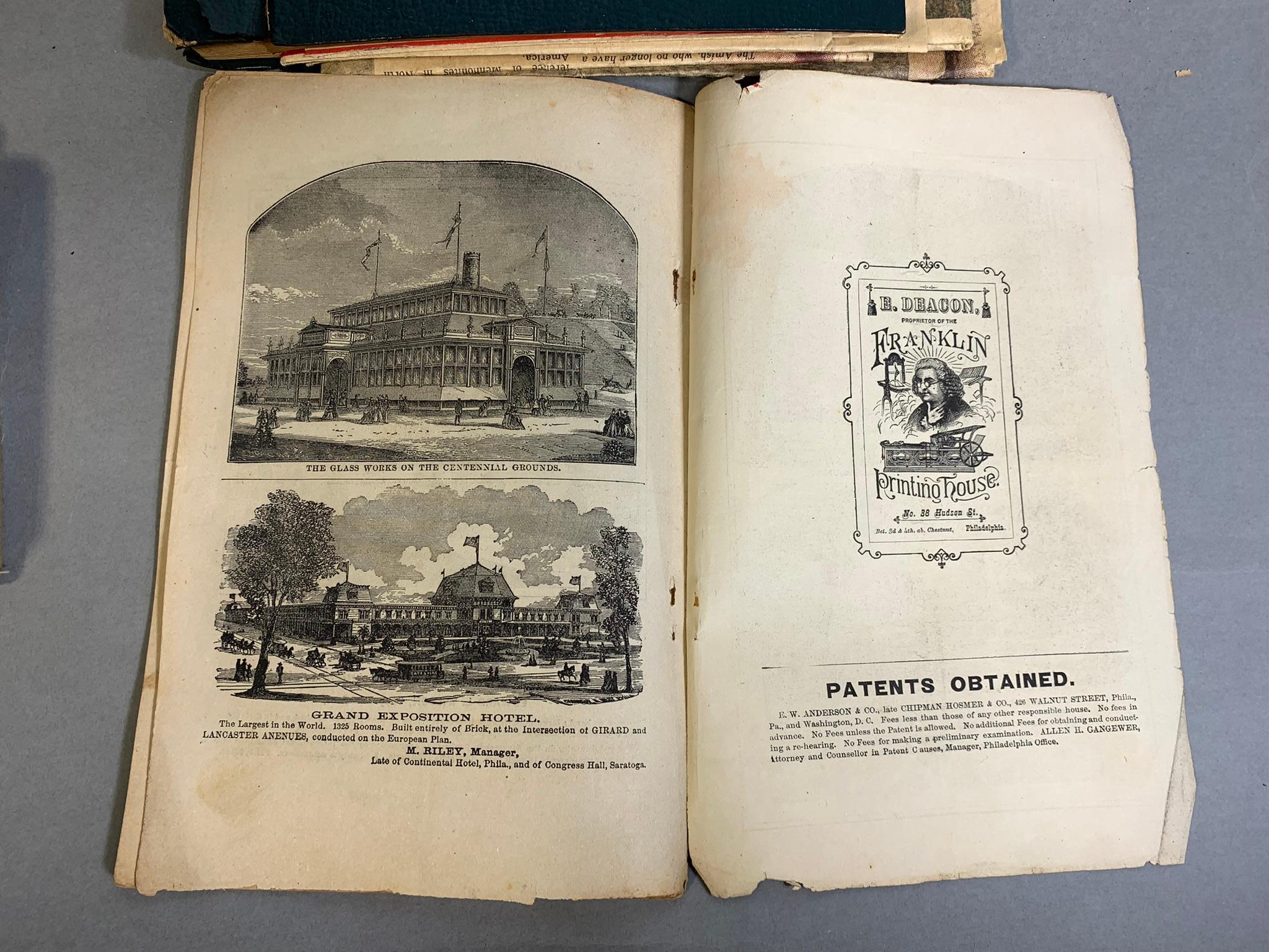 Group Lot Scrapbooks, 1893 Centennial Book, Popular Science and More