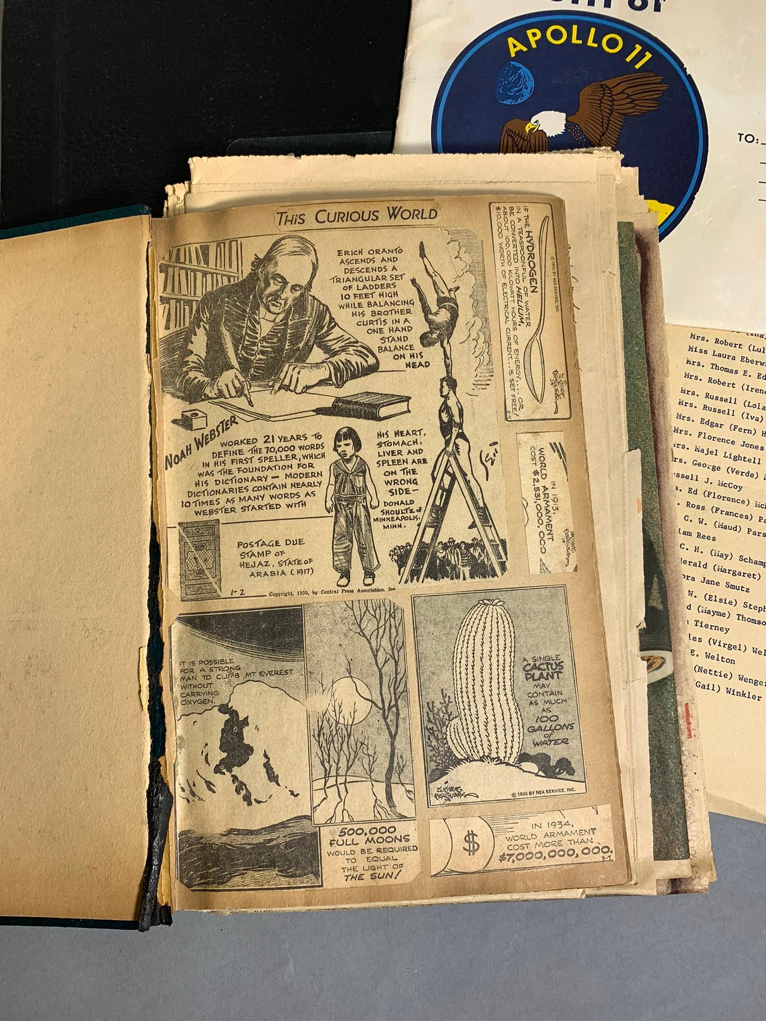 Group Lot Scrapbooks, 1893 Centennial Book, Popular Science and More