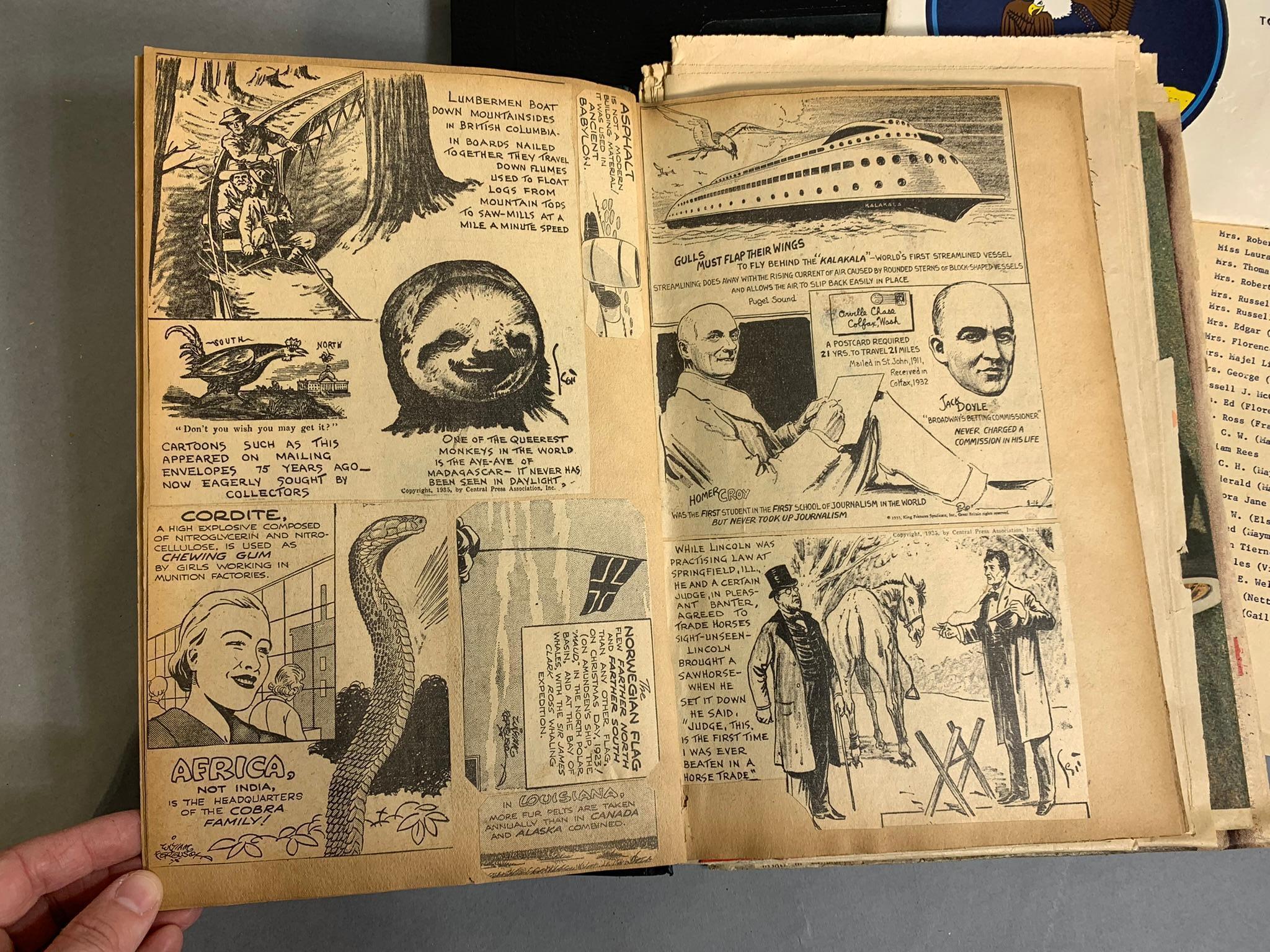 Group Lot Scrapbooks, 1893 Centennial Book, Popular Science and More