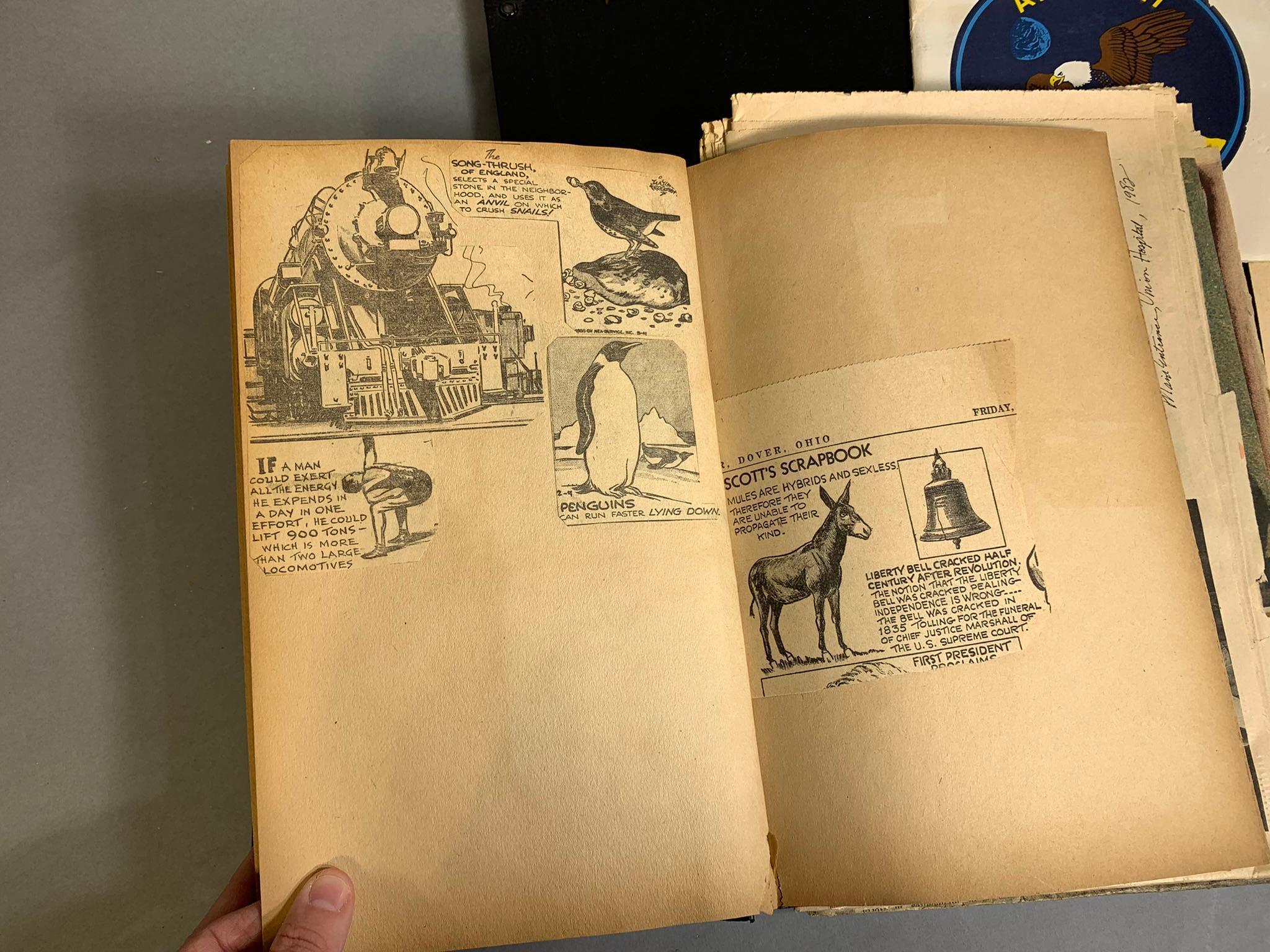 Group Lot Scrapbooks, 1893 Centennial Book, Popular Science and More