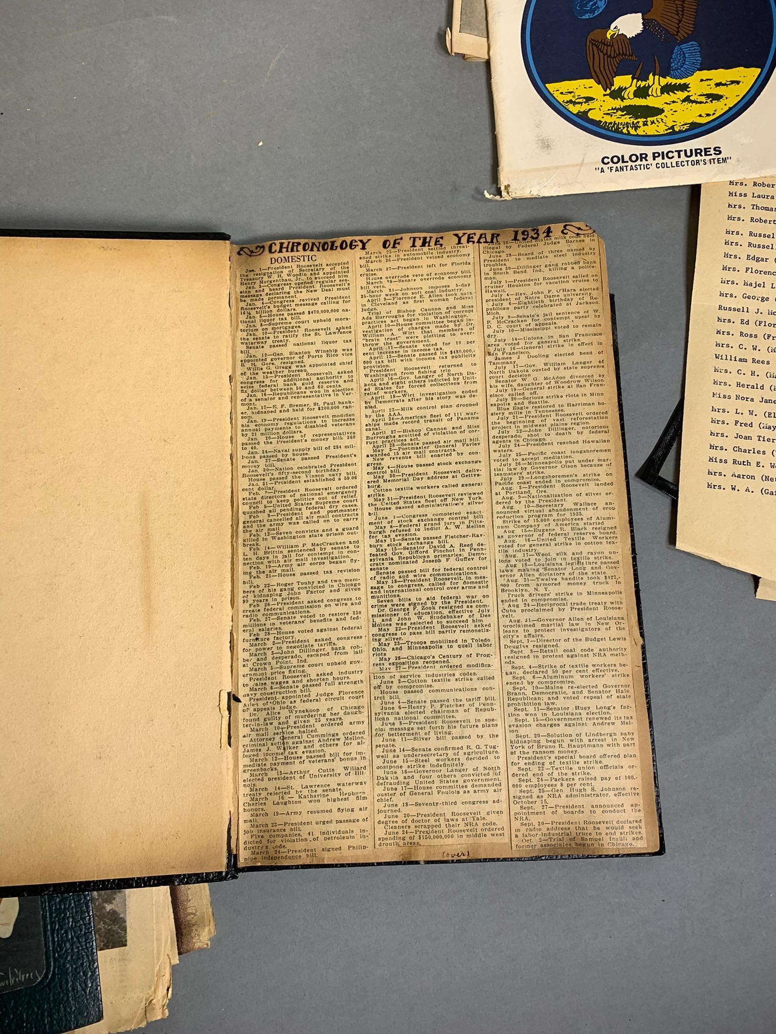 Group Lot Scrapbooks, 1893 Centennial Book, Popular Science and More