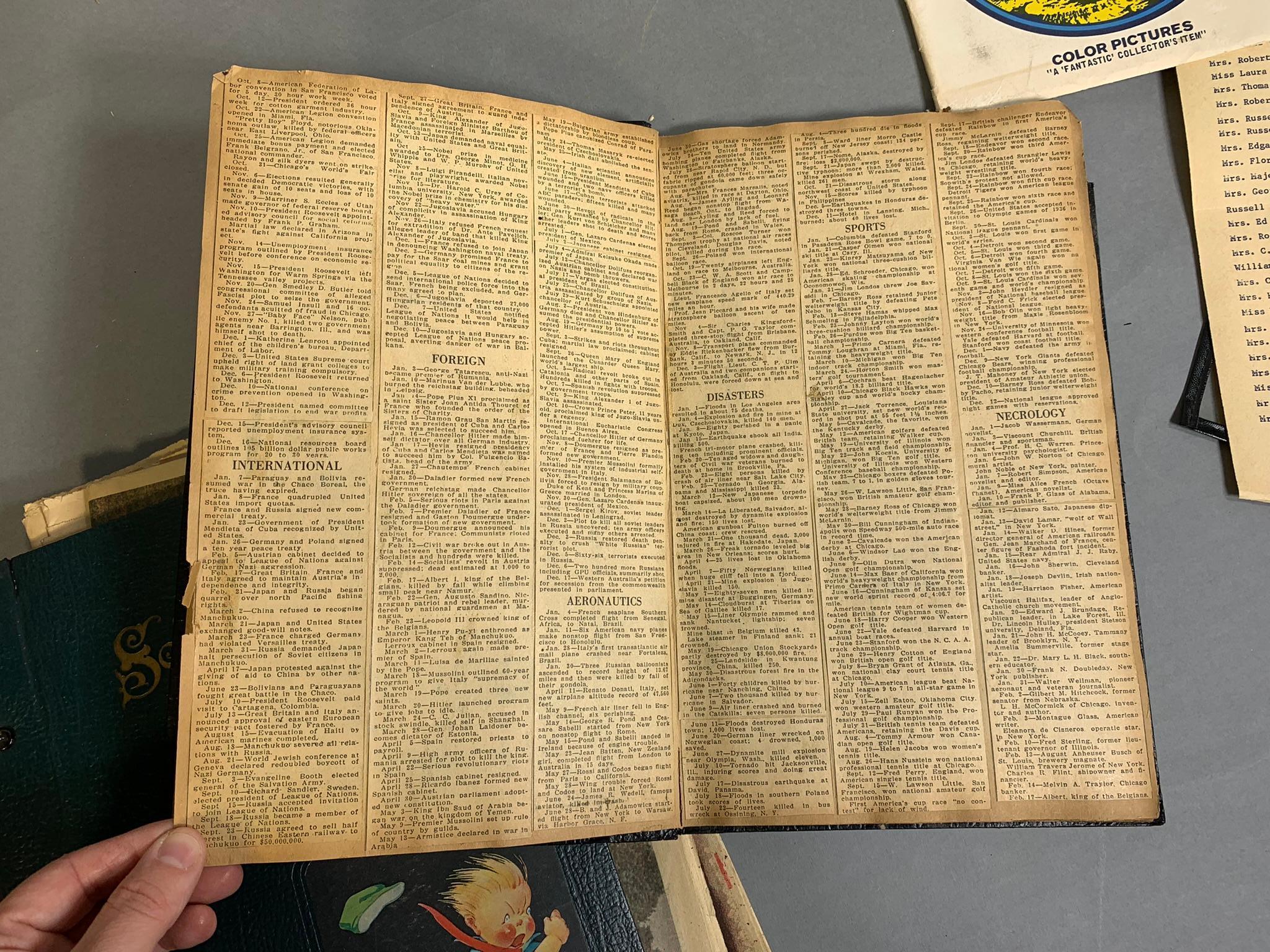 Group Lot Scrapbooks, 1893 Centennial Book, Popular Science and More