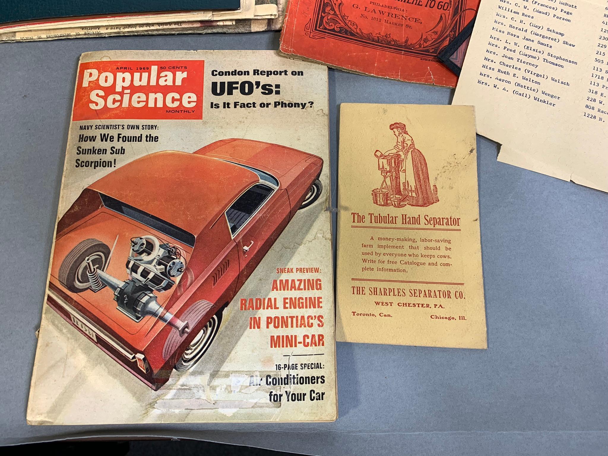 Group Lot Scrapbooks, 1893 Centennial Book, Popular Science and More