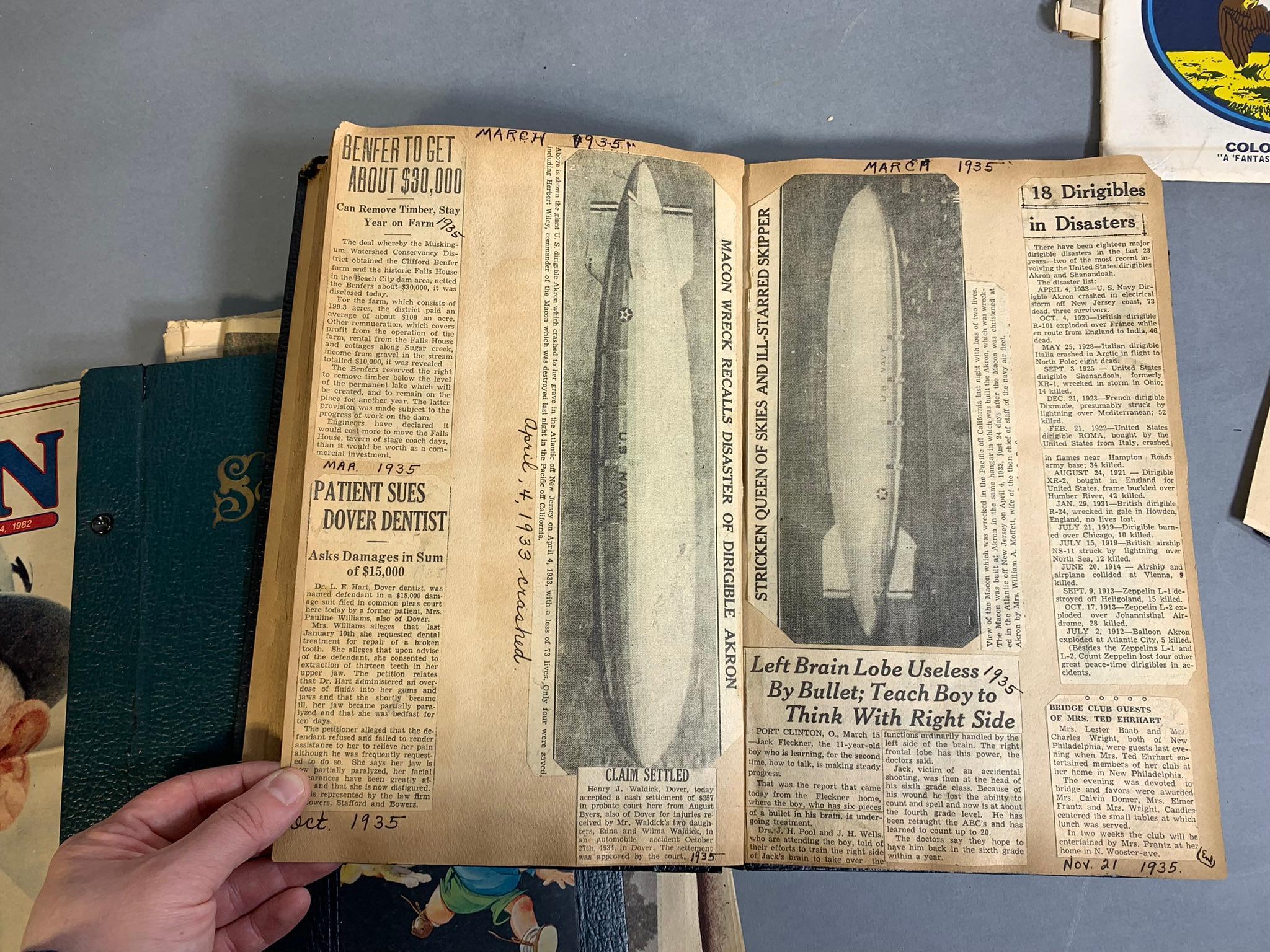 Group Lot Scrapbooks, 1893 Centennial Book, Popular Science and More