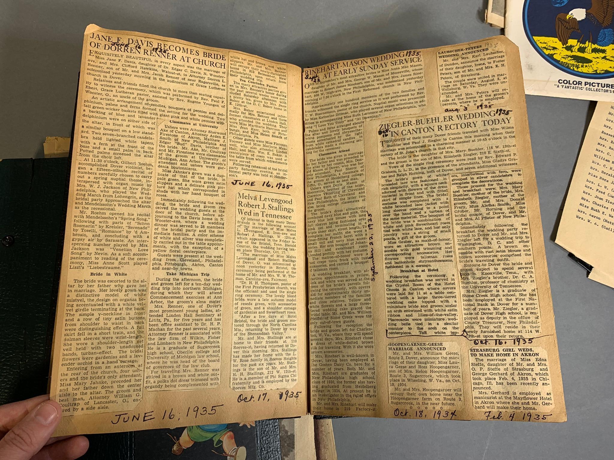 Group Lot Scrapbooks, 1893 Centennial Book, Popular Science and More