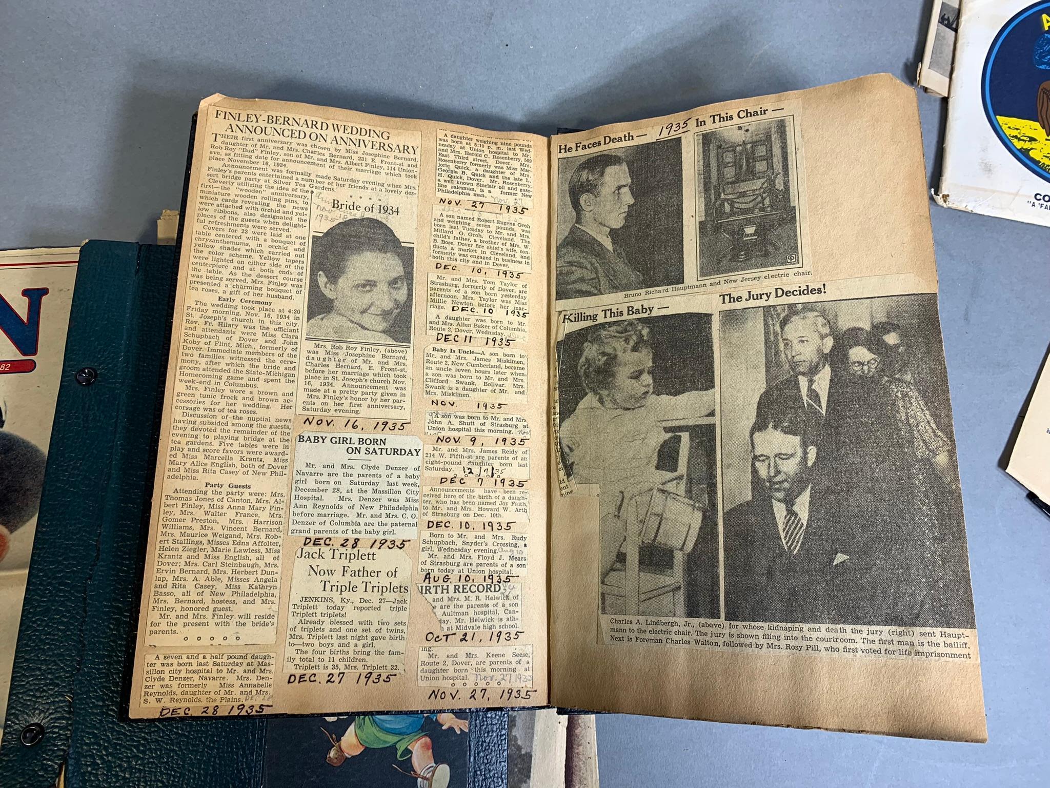 Group Lot Scrapbooks, 1893 Centennial Book, Popular Science and More