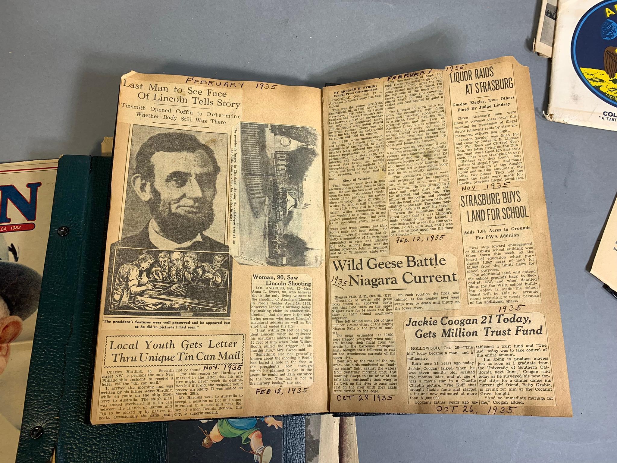 Group Lot Scrapbooks, 1893 Centennial Book, Popular Science and More