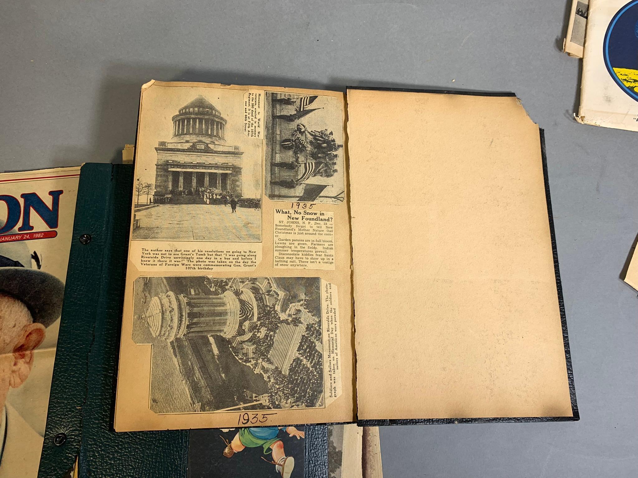 Group Lot Scrapbooks, 1893 Centennial Book, Popular Science and More