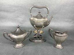 Antique Reed & Barton Pewter Tea Set