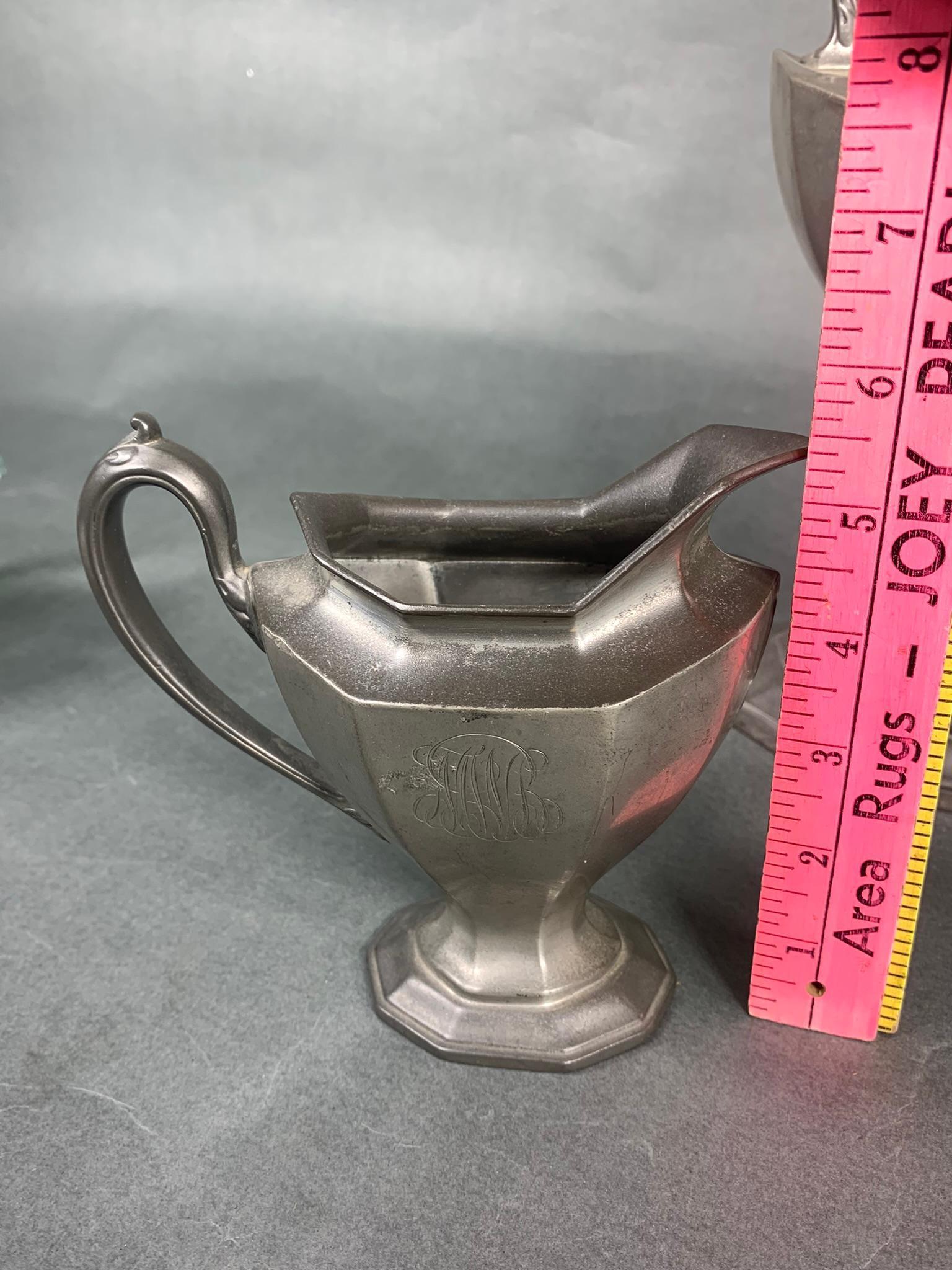 Antique Reed & Barton Pewter Tea Set