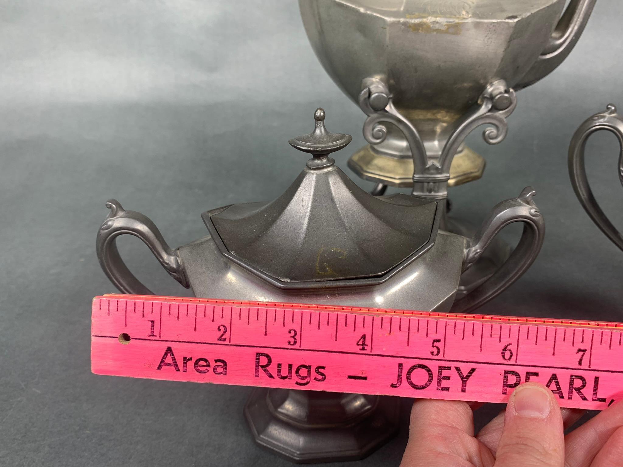 Antique Reed & Barton Pewter Tea Set