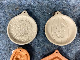 10 Vintage Cookie Molds including, Pumpkin, Dog, Bunny, Christmas, Turkey, and More