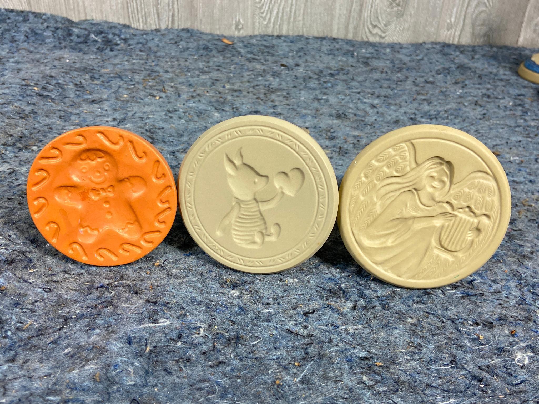 10 Vintage Cookie Molds including Horses, Tigers, Birthday Cake, Santa, Beach, and More