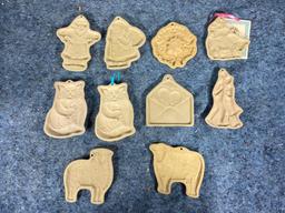 10 Vintage Cookie Molds including Sheep, Cow, Cat and More