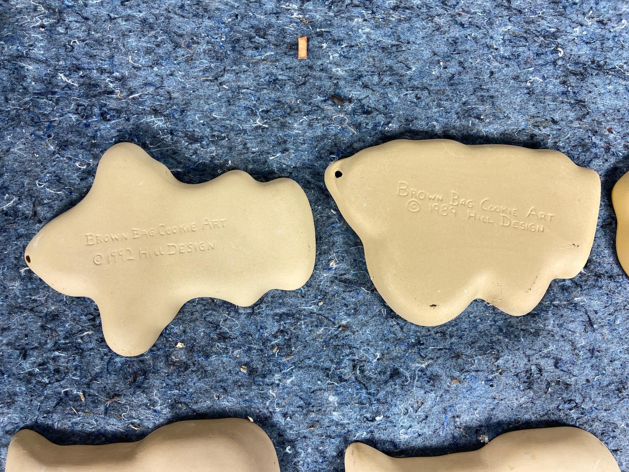 10 Vintage Cookie Molds including Sheep, Cow, Cat and More