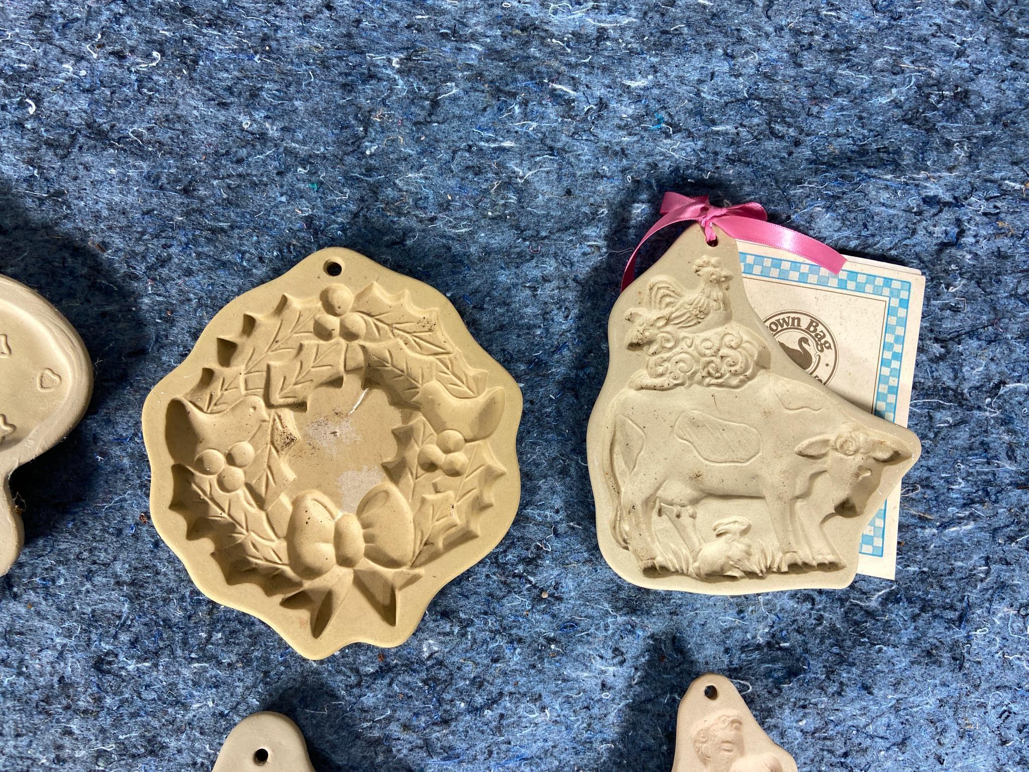 10 Vintage Cookie Molds including Sheep, Cow, Cat and More