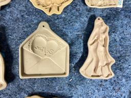 10 Vintage Cookie Molds including Sheep, Cow, Cat and More