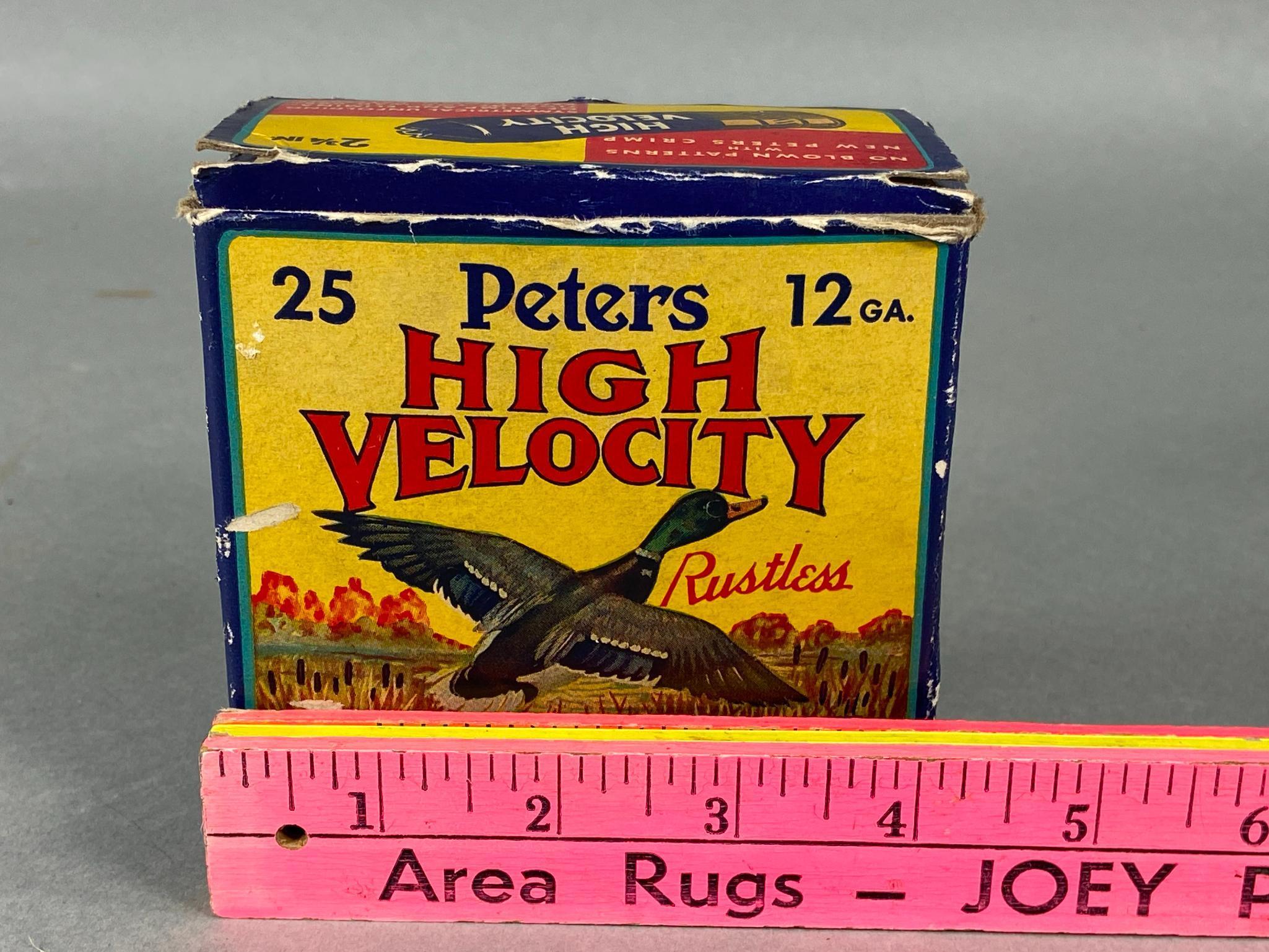 Antique Peters High Velocity Shotgun Shell Box