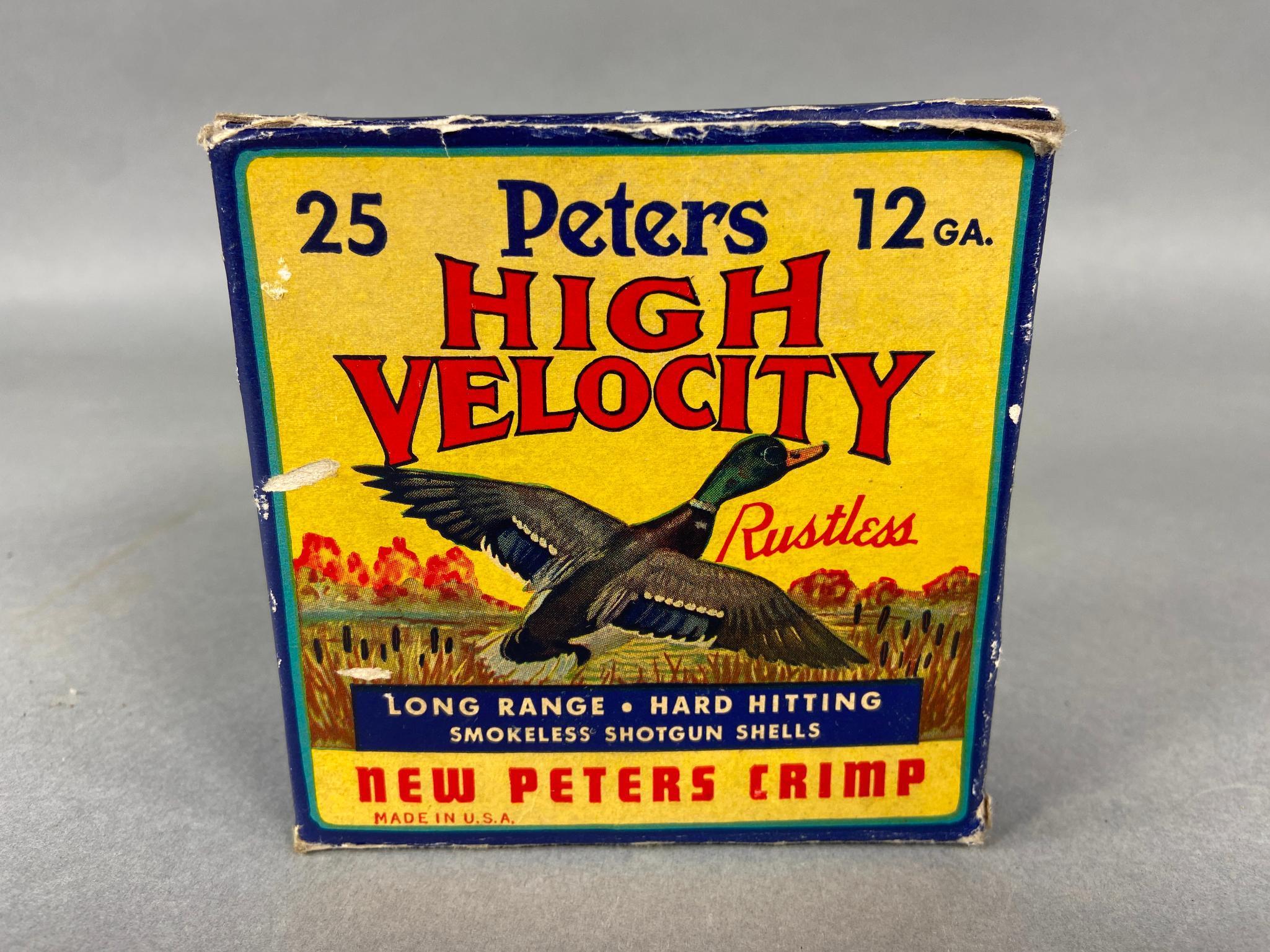 Antique Peters High Velocity Shotgun Shell Box