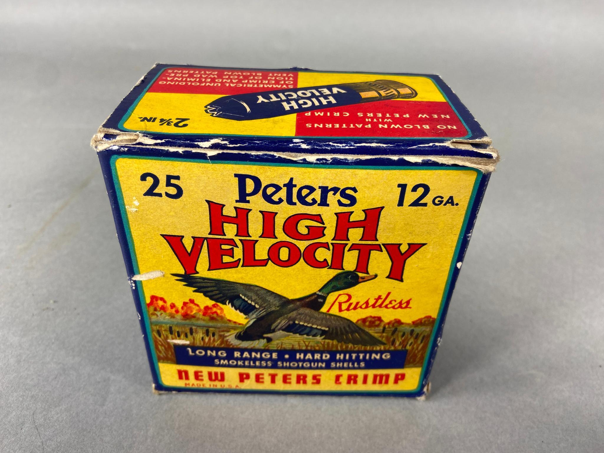 Antique Peters High Velocity Shotgun Shell Box