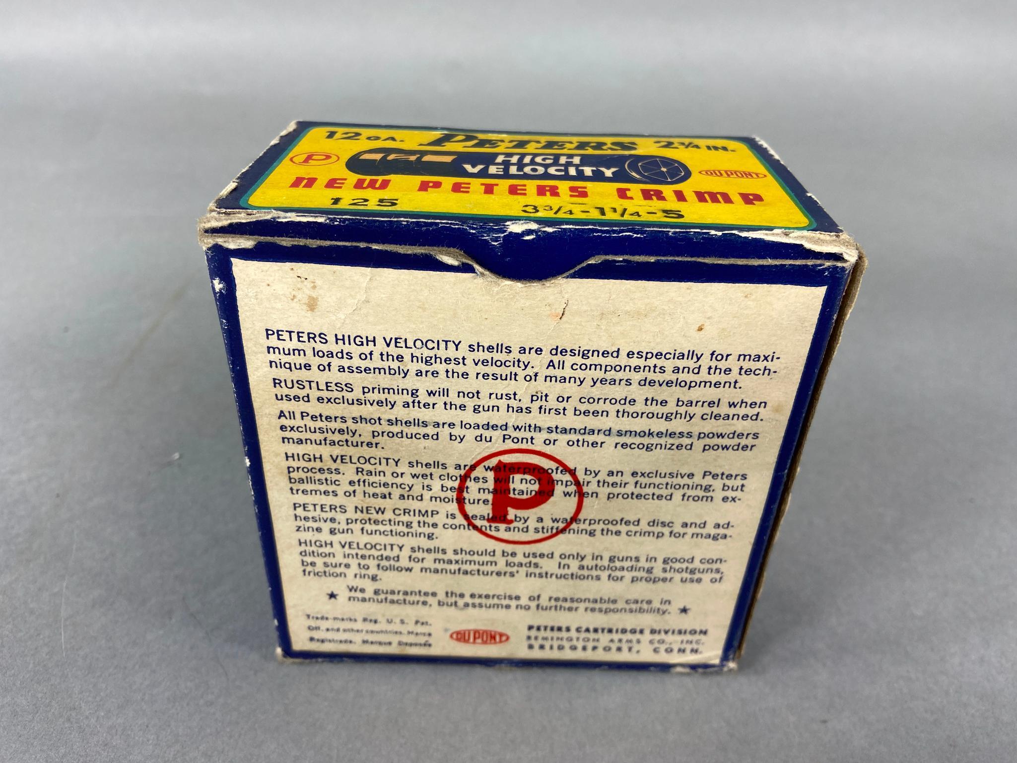 Antique Peters High Velocity Shotgun Shell Box
