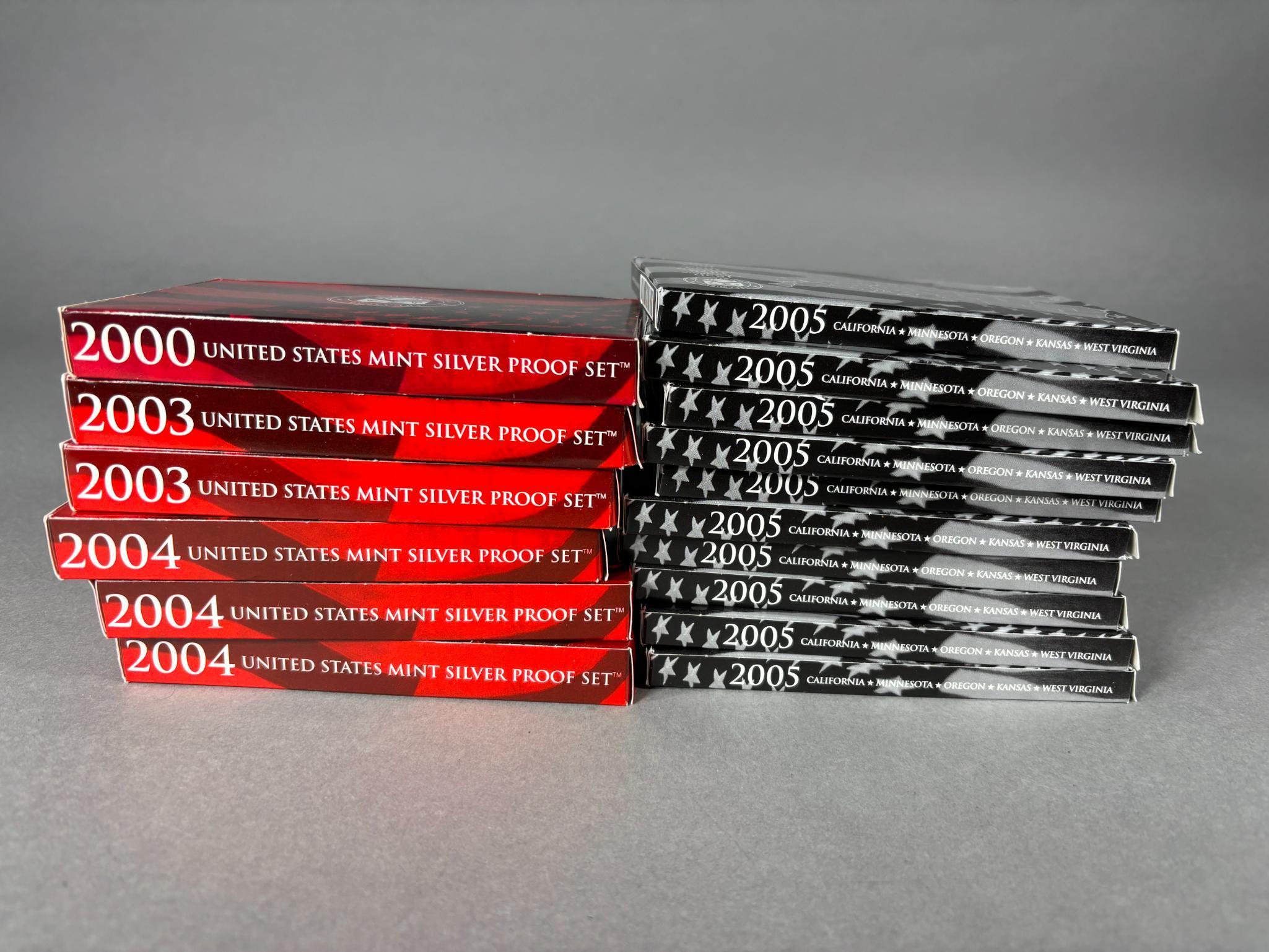 Group Lot of 16 Silver Proof Sets US Mint