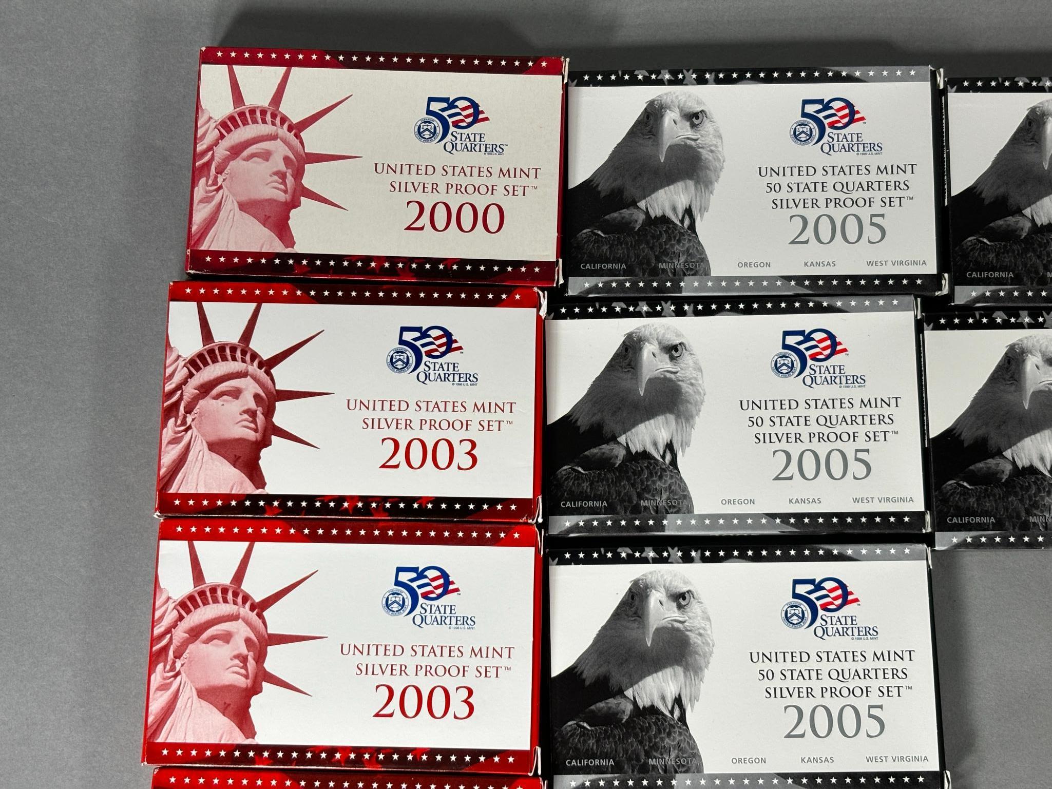 Group Lot of 16 Silver Proof Sets US Mint